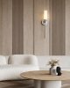 Kinkiet ścienny PRESTON 8979 Nikiel Mleczne szkło Glamour